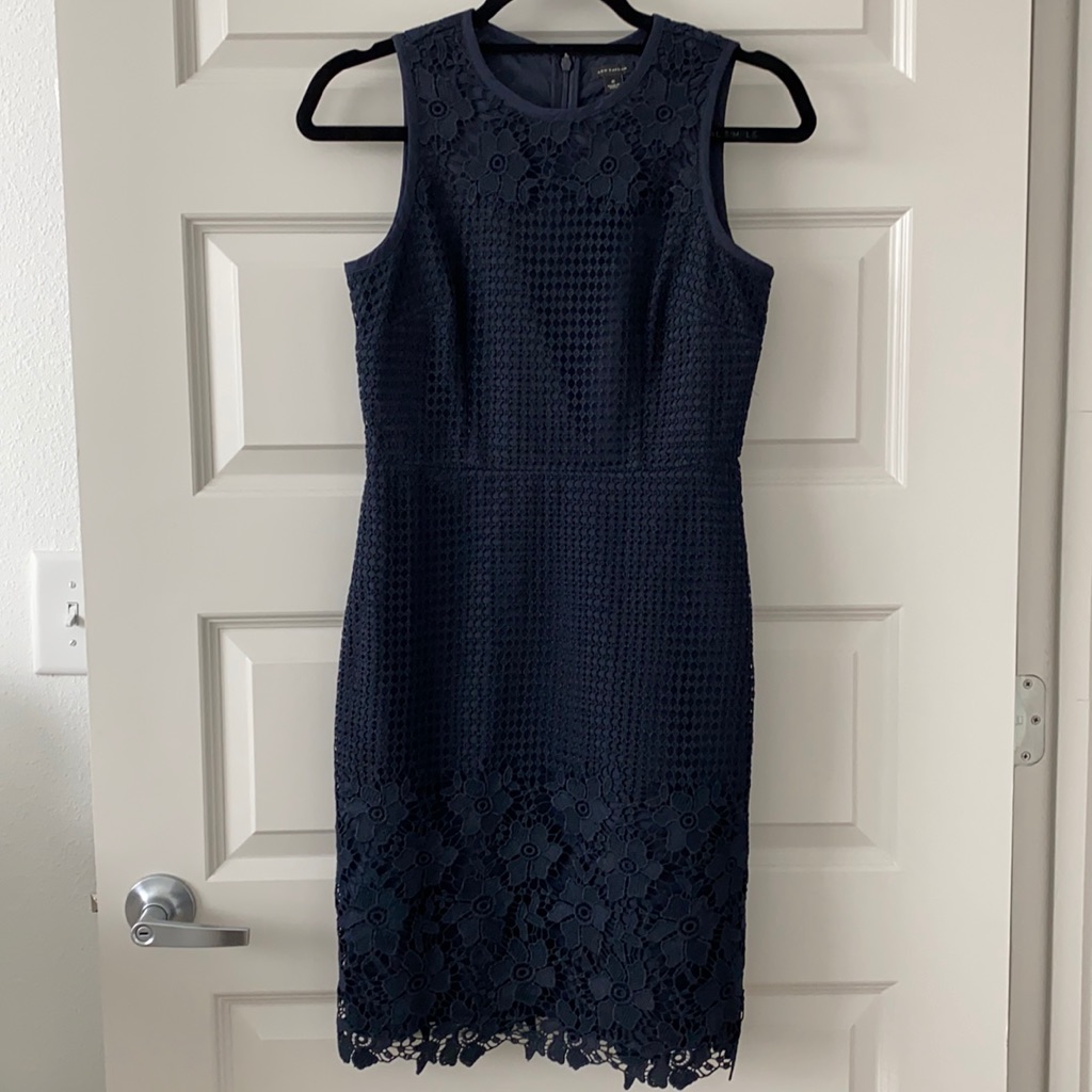 Ann Taylor Navy Sheath Dress